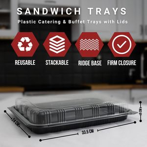 Factory Customized Transparent Recyclable Chocolate Rectangle Tray Packaging Disposable <b>Plastic</b> PET Food Hamburger Sushi Salad - Product Image 2