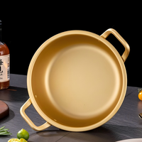 Pot à ramen coréen en aluminium de qualité supérieure, léger et multifonctionnel, pour nouilles et soupes, pour la maison et la restauration