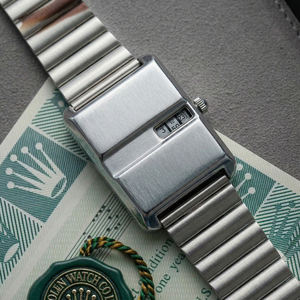 Reloj cuadrado plateado personalizable CILOA para hombre, moderno, a la moda, informal, nuevo estilo 2026, reloj de cuarzo impermeable para hombre - Product Image 5