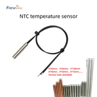 Sensor Suhu Tahan Air Stainless Steel Thermistor Ntc 5k 10k 20k 50k 100k untuk Peralatan Dapur