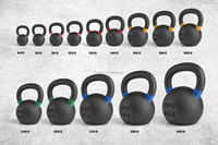 Kettlebell en fonte massif monobloc robuste, idéal pour les entraînements de musculation du corps entier en salle de sport