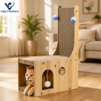Arbre à chat multi-niveaux avec poteau à gratter et planche pour chats