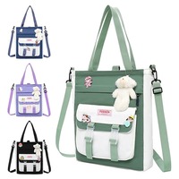 Nouveau design, vente en gros, grands sacs à bandoulière livre d'étudiant, sac à dos pour fille et garçon, sac fourre-tout en toile