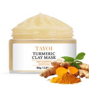 Hızlı kargo zerdeçal yumuşatma kil maskesi cilt canlandırdı gözenek sökücü çamur maskesi C vitamini parlatıcı yüz maskesi - Product Image 1