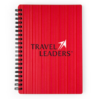 Cuaderno Espiral con Bolígrafo, Agenda Personalizada 5x7'', Cubierta de PP, Bolsillo de PVC, Organizador Escolar Promocional, 70 Hojas, Gran Venta