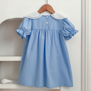 Vestidos de Niña con Bordado Hongbo, Cuello de Pétalos, Mono Elegante de Princesa para Fiesta de Cumpleaños - Product Image 6