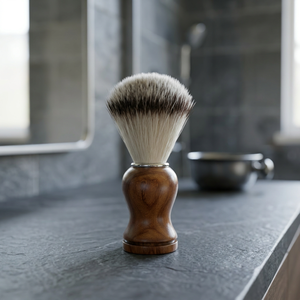 Pinceau à raser professionnel ASAP Brand Premium en nylon, modèle ABP-1531, manche en bois, outils de toilettage pour barbier. - Product Image 6