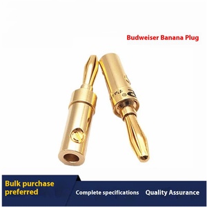 Fiche banane croisée en <span class=keywords><strong>cuivre</strong></span> plaqué or Fiche banane sans soudure Adaptateur de connecteur de câble de haut-parleur 4.5mm avec verrouillage à vis - Product Image 5