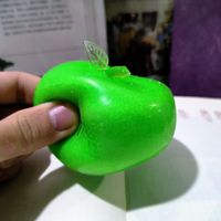 Jouet Squishy en Plastique Moulable Vert Pomme pour Garçons et Filles, à Remontée Lente, Anti-Stress, Sensoriel, Décompression, à Presser