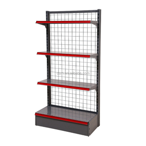 Single Side <span class=keywords><strong>Wire</strong></span> Mesh Back Panel Shelf Thiết Kế Phổ Biến Tùy Chỉnh/Tùy Chỉnh Hiển Thị Gondola Siêu Thị Kệ - Product Image 1