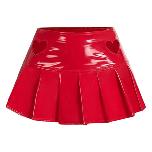 Falda de cuero informal personalizada de alta calidad para mujer, falda de cuero para entrenamiento, tasa de venta completa, falda de cuero para mujer - Product Image 1