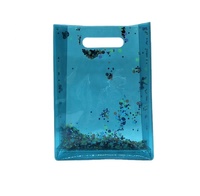 Pochette de maquillage personnalisée pour femme, ouverte, tendance, scintillante, couleur magique, luxe, paillettes, PVC, sac à main cosmétique