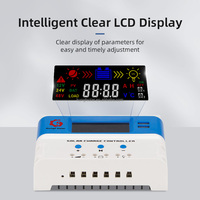 Contrôleur de charge solaire PWM à commutation automatique 30A/40A 12V/24V avec écran LCD