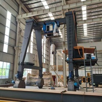 Grue à portique sur pneus en caoutchouc autopropulsée Cummins/Weichai, moteur diesel, 32, 40, 50 tonnes, structure en acier pour chantier d'assemblage