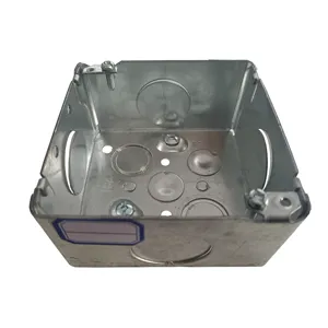 Galvanized Steel Weatherproof Device Box Riveting Type Square Electrical Metal Box