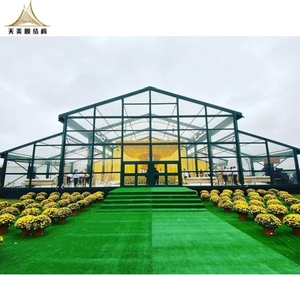 Chất lượng cao 2025 New 20x40M 30x50m lớn ngoài trời Lều đám cưới màu đen nhôm atrium Lều cấu trúc marquee lều - Product Image 1