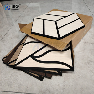 V-rãnh PVC hoặc bề mặt gỗ + polyester cách âm cảm thấy ủng hộ bất kỳ mô hình và kích thước có sẵn tấm Trần Tường âm thanh - Product Image 1