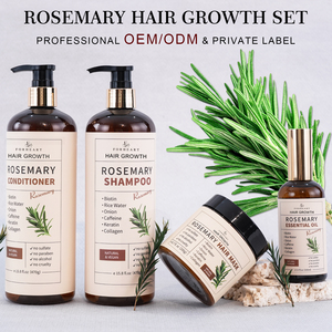 Shampooing capillaire au romarin à marque privée, shampooing stimulant la croissance des cheveux à l'huile d'argan, shampooing et après-shampooing personnalisés à la kératine anti-pelliculaire - Product Image 1