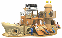 Huadong Pirate Ship Toboggan pour enfants Équipement de divertissement Aire de jeux extérieure