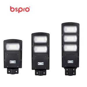 Bspro Lampu Luar Ruangan Daya Semua Dalam Satu, Lampu Jalanan Led Tenaga Surya Jalanan Sistem 120W