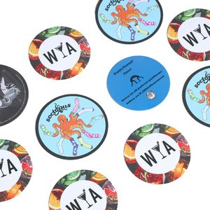 Sous-verre promotionnel personnalisé en carton absorbant de 4 pouces pour fêtes et bières - Product Image 1