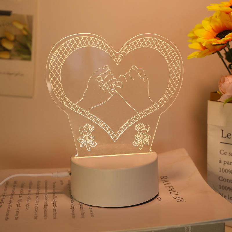 ฐานสีขาว + สไตล์หัวใจ