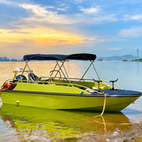 KINOCEAN Bateau de pont en aluminium de 20 pieds Yacht de luxe à moteur hors-bord multifonctionnel pour la famille, la pêche et la fête