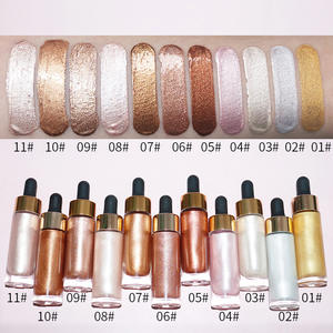 11 couleurs mettent en évidence la marque privée de haute qualité maquillage métallique ombre à paupières OEM professionnel liquide surligneur <span class=keywords><strong>illuminateur</strong></span> gouttes - Product Image 2