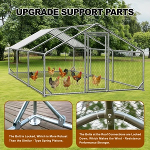 Livraison Locale États-Unis Poulailler Mobile Extérieur Métallique Galvanisé Très Grand Portable pour Poules en Liberté - Product Image 3