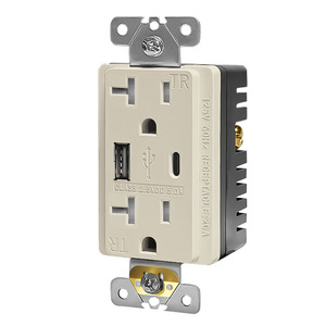 Tomacorriente de Pared de 1 Plaza con 2 Puertos USB-A, 120V 15A, Plástico, Estilo Moderno, Interruptor Decorativo, IP20, Cable de 0.5m - Product Image 6
