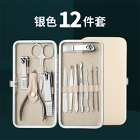 WELLFLYER MS-1249 vente en gros ensemble de manucure en acier inoxydable 18/7 pièces avec LOGO personnalisable cadeau soins de beauté kit de salon de manucure