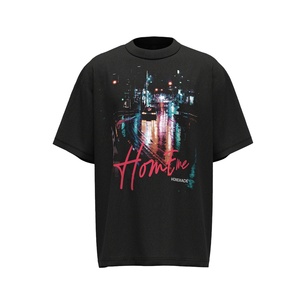 T-shirt à manches courtes imprimé, 100 % coton lavé, respirant, anti-boulochage, nouvelle collection été, haute qualité, style streetwear tendance - Product Image 1