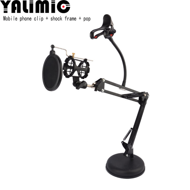 Hot Sale 360 Degree Rotating Multi-Joint Gooseneck Phone Stand Microphone Holder Live Streaming Recording Metal+ABS Shock Noise