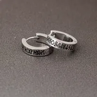 Boucles d'oreilles individuelles en acier inoxydable pour femmes et hommes, motif viking