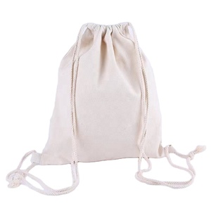 Customize Eco-friendly Canvas <b>Drawstring</b> <b>Backpack</b> with Sublimation Printing Custom Size & Color Unisex Design Logo Option - Product Image 1