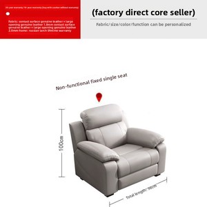 투오첸 이인용 이탈리아 스타일 모던 파워 리클라이너 소파 세트 확장 기능 리모컨 패브릭 커버 - Product Image 6