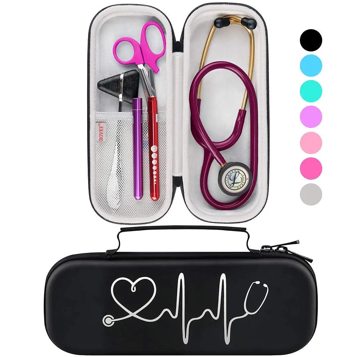 Custodia da viaggio Eva Nurse School Kit Set compatibile con Classic III, stetoscopi MDF Deluxe con LED Penlight