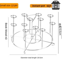 Grille verticale en acier inoxydable 304 avec 12 brochettes de cuisson Support de brochette de friteuse à air pour outils de cuisson au four
