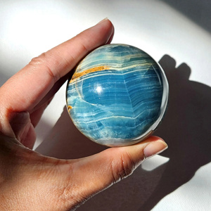 Esfera de Ónice Azul de Estilo Bohemio de Alta Calidad al por Mayor, Piedra de Cristal Natural para Decoración del Hogar Única y Regalos Navideños - Product Image 3