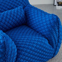 Canapé Chubby Bleu Nuvola Designer Italien Minimaliste Tissu Ultra-Doux Influenceur Canapé Simple Chaise Créative et Unique