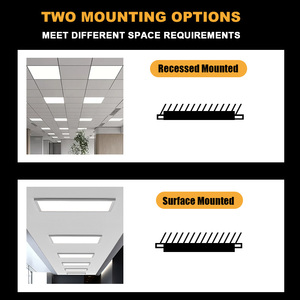 Ul được liệt kê 60x60 50W 36W vuông trần lõm nhôm Dimmable liên kết phẳng lamparas lịch thi đấu <span class=keywords><strong>LED</strong></span> Backlit bảng điều chỉnh đèn - Product Image 5