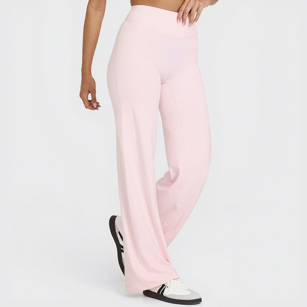 Pantalón recto rosa
