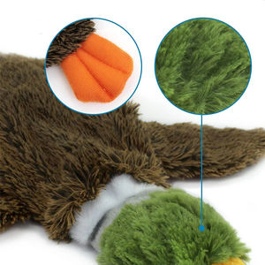 Jouet pour chien interactif et durable en tissu, écologique, à mâcher, couineur, en forme de canard sauvage, vente chaude en usine - Product Image 2