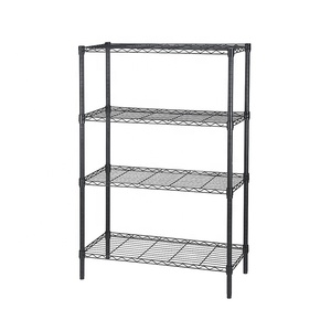 Bellissimo scaffale per <span class=keywords><strong>scaffalature</strong></span> <span class=keywords><strong>metalliche</strong></span> in filo di polvere nera a 4 livelli - Product Image 1