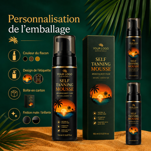 Mousse Autobronceador Natural de Marca Privada, Secado Rápido, Sin Rayas, Hidratante, No Irritante, Disponible para Uso en Casa, con Coco - Product Image 3