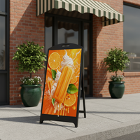 Écran LED mobile extérieur P2.5, lisible en plein soleil, étanche, sur pied, affichage numérique, écran d'affichage commercial