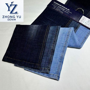 Tela Vaquera Elástica <span class=keywords><strong>de</strong></span> Poliéster, Algodón y Bambú, 70% Algodón, 28% Poliéster, 2% Elastano, Tejido <span class=keywords><strong>de</strong></span> Sarga Cepillada - Product Image 5