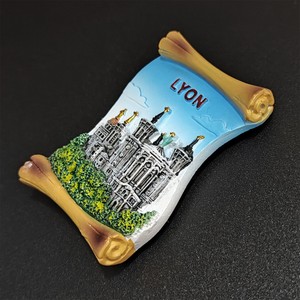 Aimant <span class=keywords><strong>de</strong></span> réfrigérateur 3D personnalisable et coloré, motif Ville <span class=keywords><strong>de</strong></span> <span class=keywords><strong>Lyon</strong></span>, France, en résine faite à la main, durable, imprimé par transfert thermique, pour les voyages - Product Image 6