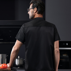 Chaqueta de Chef para Mujer, Color Sólido, Manga Corta, Uniforme de Trabajo Profesional de Cocina, Chaquetas de Chef para <span class=keywords><strong>Restaurante</strong></span> al por Mayor - Product Image 6