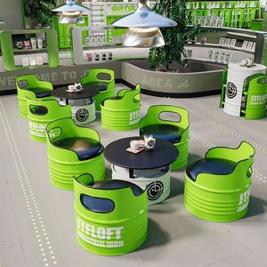 Gió công nghiệp sáng tạo xô dầu sofa <span class=keywords><strong>Bar</strong></span> bàn ghế BBQ trà sữa cửa hàng đàm phán khu vực bàn trà - Product Image 5